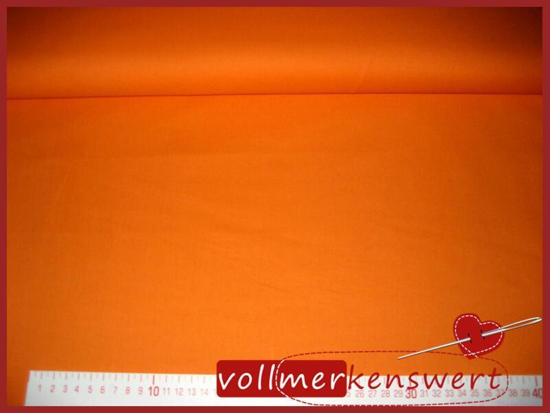 Baumwollstoff Webware orange Unifarben