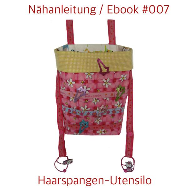 Nähanleitung Haarspangen-Sammler Hängeutensilo selber nähen Ebook #007
