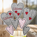 ITH Stickdatei Herzen Doodle Style – 7er Set Stabfiguren inkl. Welcome Motive