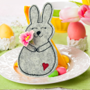 4 Stickdateien ITH - Hasen Stabfiguren für 13x18er Rahmen Dekohasen - Osterdeko - Osterhasen - Ostergeschenk