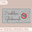 ITH Schokohülle Herzlichen Glückwunsch – Set 10 bis 90