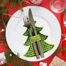 2 ITH-Stickdateien im Set Serviettenhalter + Bestecktasche Tannenbaum für 13x18 cm Stickrahmen