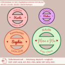 4 Stickdateien Stempel - Applikation Herzen für 10x10 / 13x18 / 16x26 / 18x30 cm Stickrahmen im Set