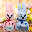 6 ITH-Stickdateien Hasen im Set für den 20x30cm Stickrahmen