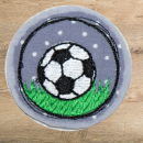 Aufnäher Fußball Doodle-Applikation