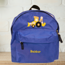 Kindergartenrucksack mit Wunschmotiv und Name bestickt Farbe: royalblau -personalisiert-