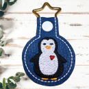 Schlüsselanhänger Pinguin mit Herz